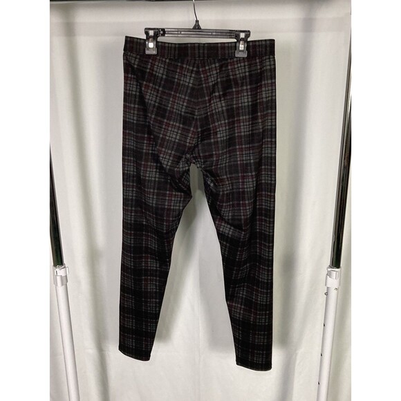 Simply Vera Wang Sz Medium Plaid Purple Leggings Pull On Pants Stretch Punk NWOT - Picture 3 of 6